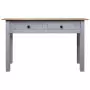 Tavolo Consolle Grigio 110x40x72 cm Legno Massello Pino Panama