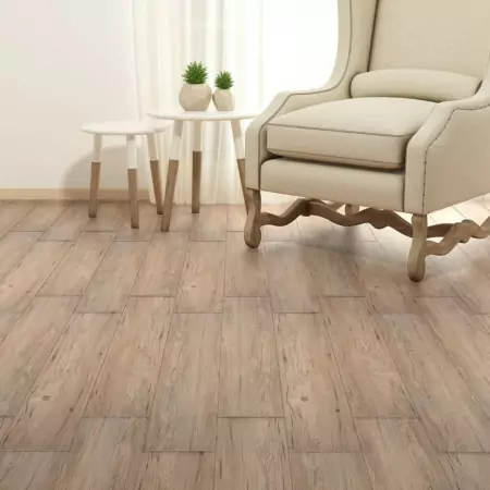 Listoni Pavimento Autoadesivi PVC 5,21m² 2mm Marrone Rovere