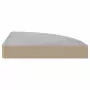 Mensole Angolari 2pz Grigio Cemento 25x25x3,8 cm in MDF