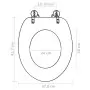 Tavolette WC con Coperchi 2 pz in MDF Design Sassolini