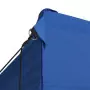 Gazebo Pieghevole con 4 Pareti 3x6m Acciaio Blu