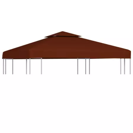 Copertura Superiore Gazebo a 2 Strati 310g/m² 3x3m Terracotta