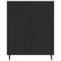 Credenza Nera 69,5x34x90 cm in Legno Multistrato