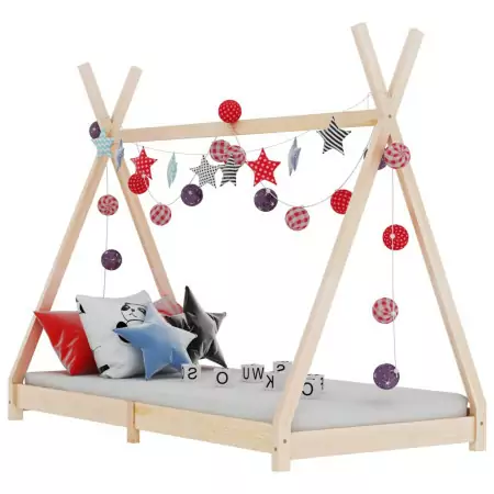 Giroletto per Bambini in Legno Massello di Pino 70x140 cm