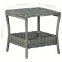 Tavolo da Giardino Grigio Chiaro 45x45x46,5 cm in Polyrattan