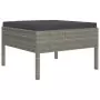 Set Divani da Giardino 12 pz con Cuscini in Polyrattan Grigio