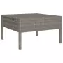 Set Divani da Giardino 9 pz con Cuscini in Polyrattan Grigio