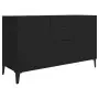 Credenza Nera 100x36x60 cm in Legno Multistrato