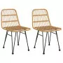 Sedie da Giardino 2pz 48x62x84 cm Rattan PE