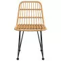 Sedie da Giardino 2pz 48x62x84 cm Rattan PE