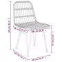 Sedie da Giardino 2pz 48x62x84 cm Rattan PE