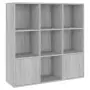 Libreria Grigio Sonoma 98x30x98 cm