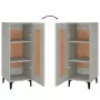 Credenza Grigio Cemento 34,5x34x90 cm in Legno Multistrato