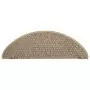 Tappeti Adesivi Scale Aspetto Sisal 15 pz 65x25 cm Beige Scuro