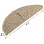 Tappeti Adesivi Scale Aspetto Sisal 15 pz 65x25 cm Beige Scuro