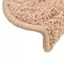 Tappetini per Scale 15 pz Beige 65x25 cm