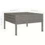 Set Divani da Giardino 10 pz con Cuscini in Polyrattan Grigio