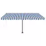 Tenda Retrattile Manuale Autoportante 450x350 cm Blu Bianca