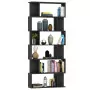 Libreria/Divisorio Nero 80x24x192 cm in Truciolato