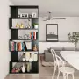 Libreria/Divisorio Nero 80x24x192 cm in Truciolato