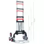 Carrello per Scale Pieghevole 70 kg in Alluminio Argento