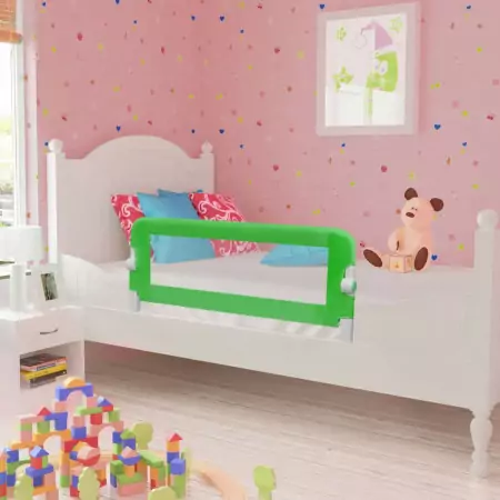 Sponde Letto per la Sicurezza dei Bambini 2 pz Verde 102x42 cm