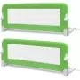 Sponde Letto per la Sicurezza dei Bambini 2 pz Verde 102x42 cm