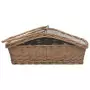 Cesta Legna da Ardere con Manico 61,5x46,5x58cm Marrone Salice