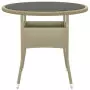 Set Mobili da Pranzo per Giardino 5 pz in Polyrattan Beige