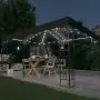 Gazebo con Tetto Doppio e Luci LED 3x4 m Antracite