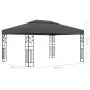 Gazebo con Tetto Doppio e Luci LED 3x4 m Antracite