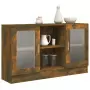 Mobile Vetrina Rovere Fumo 120x30,5x70 cm in Legno Multistrato