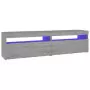 Mobile Porta TV con Luci LED 2pz Grigio Sonoma 75x35x40 cm