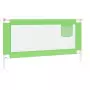 Sponda Letto di Sicurezza per Bambini Verde 160x25 cm Tessuto