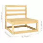 Set Divani da Giardino 10 pz con Cuscini Legno Massello di Pino