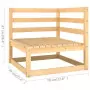 Set Divani da Giardino 10 pz con Cuscini Antracite Legno Pino