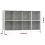 Libreria/Credenza Grigio Cemento 66x30x130 cm in Truciolato