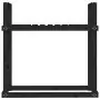 Portalegna Nero 110x35x108,5 cm in Legno Massello di Pino