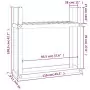 Portalegna Grigio 110x35x108,5 cm in Legno Massello di Pino