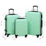 Set Valigie Trolley a Custodia Rigida 3 pz Menta in ABS