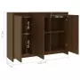 Credenza Rovere Marrone 102x33x75 cm in Truciolato