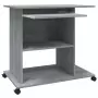 Scrivania Computer Grigio Sonoma 80x50x75 cm Legno Multistrato