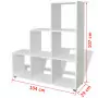 Libreria Scalare / Scaffale Espositore 107 cm Bianco