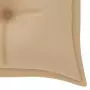 Cuscino per Panca da Giardino Beige 150x50x7 cm in Tessuto