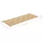 Cuscino per Panca da Giardino Beige 150x50x7 cm in Tessuto