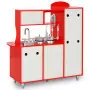 Cucina Giocattolo per Bambini in MDF 84x31x89 cm Rossa