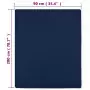 Lenzuolo con Angoli Jersey Blu Marino 90x200 cm Cotone