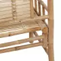 Panca da Giardino con Cuscino 120 cm in Bambù