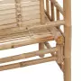 Panchina da Giardino con Cuscino 120 cm in Bambù