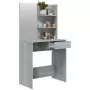 Toeletta con Specchio Grigio Sonoma 74,5x40x141 cm